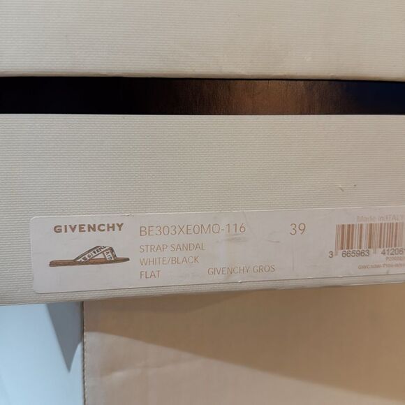 Givenchy Crisscross Grosgrain Leather Logo Flat Sandals 39 - Picture 7 of 7